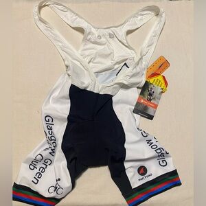 Pactimo Men's Cycling Bib Shorts - White and Black